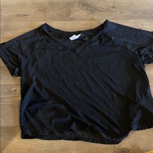 Short sleeve black workout shirt